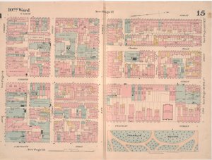 Mapa de seguros de la ciudad de Filadelfia; volumen 2, placa 15, 1887
