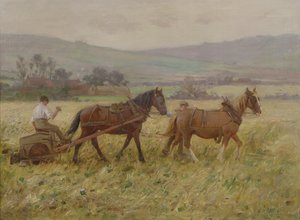 El equipo de la cosecha (óleo sobre lienzo) de Ernest Higgins Rigg