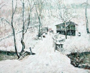 Escena campestre, invierno de Ernest Lawson