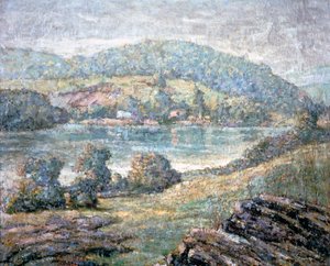 Luz de la mañana, Valle del Río, Connecticut, 1919 de Ernest Lawson