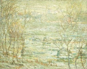 Paisaje de Primavera, Río Harlem de Ernest Lawson