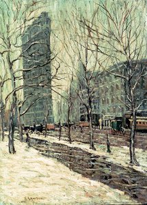 El Edificio Flatiron, Nueva York, c.1903-05 de Ernest Lawson