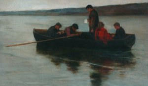 Funeral de un Niño en las Tierras Altas, 1896 de Ernest Leopold Sichel