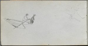 Sketchbook, page 04: Figures in a Boat de Ernest Meissonier
