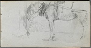 Sketchbook, page 06: Study of a Horse de Ernest Meissonier