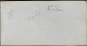 Cuaderno de bocetos, página 20: Estudio de animales