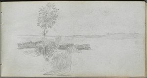 Sketchbook, page 28: Landscape Study de Ernest Meissonier