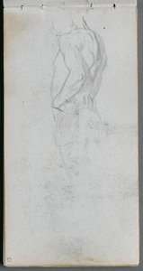 Cuaderno de bocetos, página 51: Estudio de figura