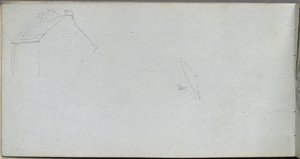 Cuaderno de bocetos, página 54: Estudio de arquitectura de Jean Louis Ernest Meissonier
