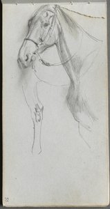Sketchbook, page 55: Study for a Horse de Ernest Meissonier
