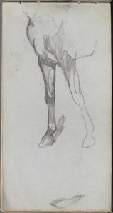 Cuaderno de bocetos, página 66: Estudio de un caballo de Jean Louis Ernest Meissonier