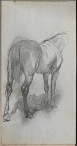 Sketchbook, page 76: Study of a Horse de Ernest Meissonier
