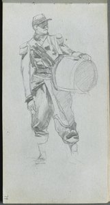 Sketchbook, page 79: Soldier with Drum