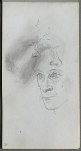 Sketchbook, page 81: Study of Faces de Ernest Meissonier