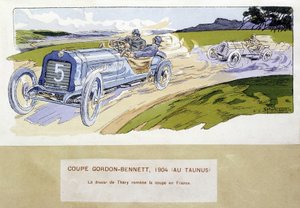 Carrera: la Copa Gordon Bennett en 1904 de Ernest Montaut