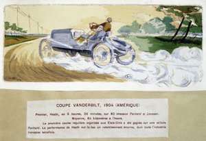 Carrera: la Copa Vanderbilt en 1904 de Ernest Montaut