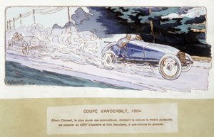 Carreras: la Copa Vanderbilt en 1904 de Ernest Montaut