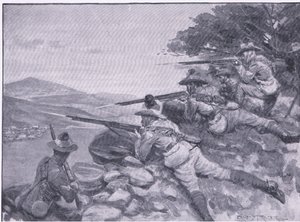 Dándoles una oportunidad, de Después de Pretoria: La Guerra de Guerrillas publicado por Harmsworth Bros Limited, 1901 de Ernest Prater
