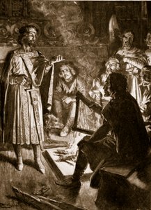 El rey Canuto y el poeta, ilustración de 