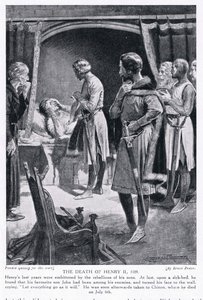 La muerte de Enrique II, 1189 d.C., años 1920