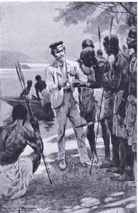 Ganando amistad con un reloj (ilustración de Cassells Romance of Famous Lives, c.1940)