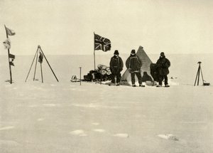 El campamento de Navidad en el plateau, diciembre 1908, 1909 de Ernest Shackleton