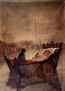 Holandés:  De overstroming La inundación de Ernest Slingeneyer