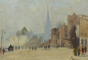 Broadgate Coventry después del ataque, noviembre de 1940, 1940-44 de Ernest Townsend