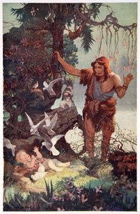 El pastor encuentra al bebé Semiramis, 1915 de Ernest Wellcousins
