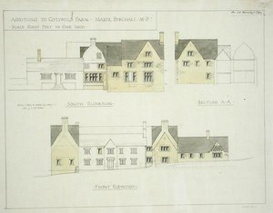 Adición a la Granja Cotswold, Gloucestershire de Ernest William Gimson