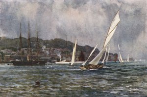 Cowes (litografía en color) de Ernest William Haslehust