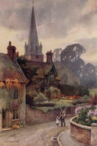 Edwinstowe (litografía en color) de Ernest William Haslehust