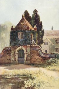 Puerta de entrada, Poxwell Manor House (litografía en color)