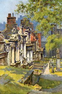 Greyfriars Churchyard (litografía en color)
