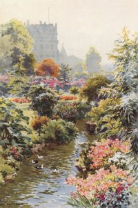 En los jardines superiores, Bounemouth (litografía en color) de Ernest William Haslehust