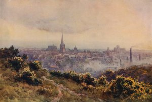Norwich desde Mousehold Heath (litografía en color) de Ernest William Haslehust