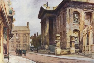Old Clarendon Building, Broad Street (litografía en color) de Ernest William Haslehust