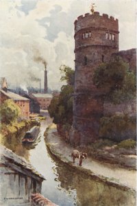 Torre del Fénix y Canal (litografía en color)