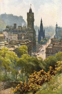 Princes Street desde Calton Hill (litografía en color)