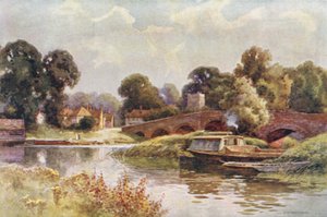 Sonning (litografía en color) de Ernest William Haslehust