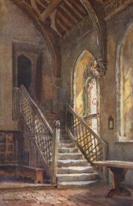 Sala de los Hermanos, St. Cross (litografía en color) de Ernest William Haslehust