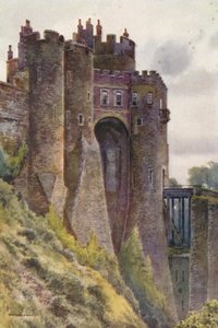 La Torre del Condestable, Castillo de Dover (litografía en color) de Ernest William Haslehust