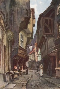 The Shambles (litografía en color) de Ernest William Haslehust