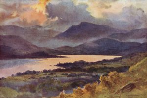 Windermere desde Orrest Head (litografía en color) de Ernest William Haslehust