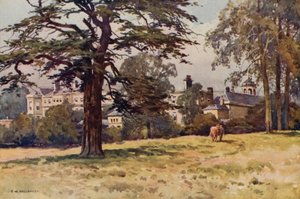 Worksop Manor (litografía en color) de Ernest William Haslehust