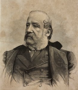 Retrato de Gerolamo Induno (1825-1890), pintor italiano, grabado de Ernesto Mancastropa a partir de una fotografía de Guigoni y Bossi, de L