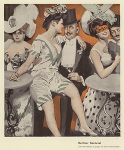 Carnaval de Berlín (litografia en color) de Ernst (after) Heilemann