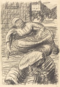 Calle en Varsovia, publicado 1915 de Ernst Barlach