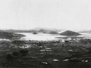 Santuao, Fukien, ciudad y puerto de Santao (fotografía en blanco y negro) de Ernst Boerschmann