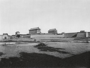 Sianfu, Pei men, Shensi, Puerta Norte de Sianfu, la capital provincial (foto b/n) de Ernst Boerschmann